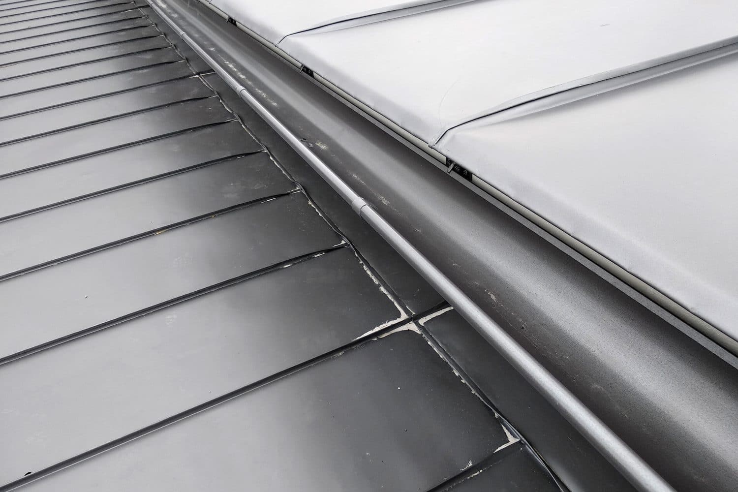 Industrial Grey metal sheet roofing